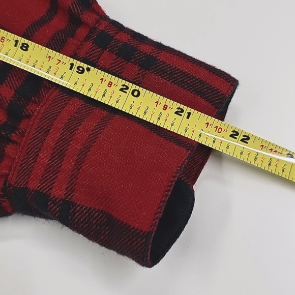 Vtg Ralph Lauren Country Plaid Flannel Button Up Shirt, Size L, Red & Black - Picture 8 of 11
